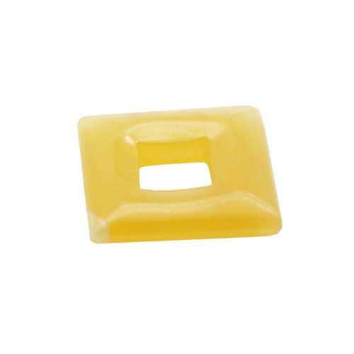 pendentif pi chinois ou donut calcite orange petit carré