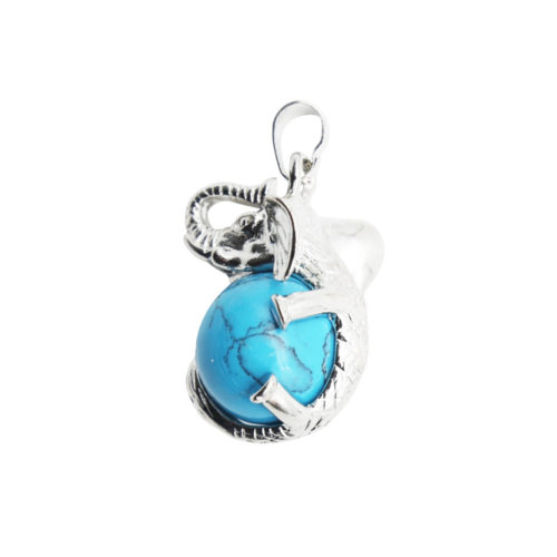 pendentif howlite bleue elephant