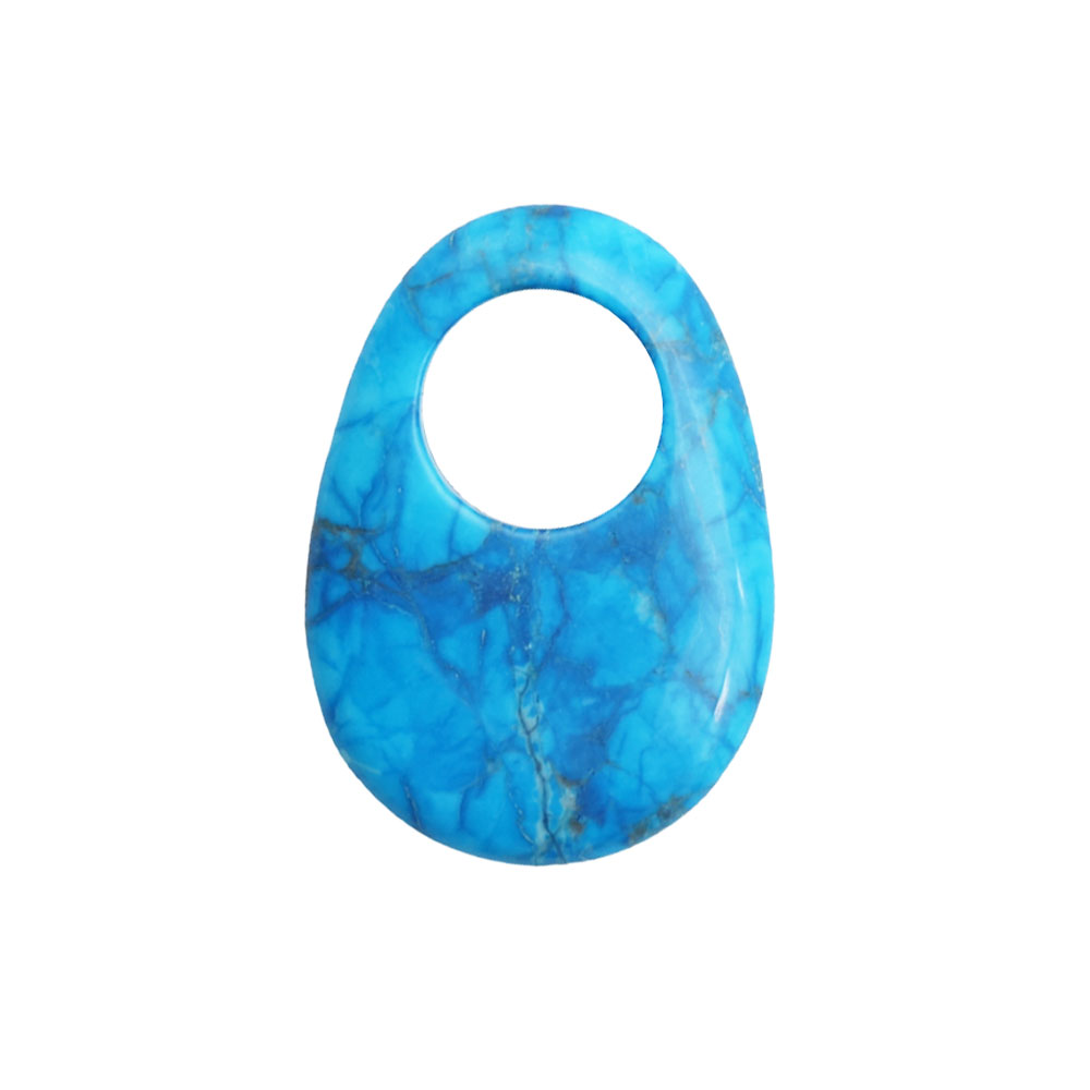 pendentif-howlite-bleue-pi-chinois-donut-oval-01 pendentif pi chinois ou donut howlite bleue oval
