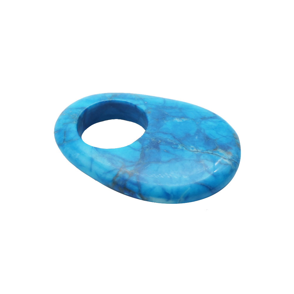 pendentif-howlite-bleue-pi-chinois-donut-oval-02 pendentif pi chinois ou donut howlite bleue oval