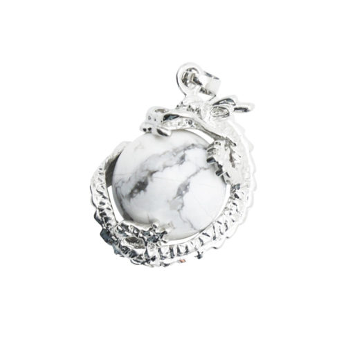 pendentif howlite dragon