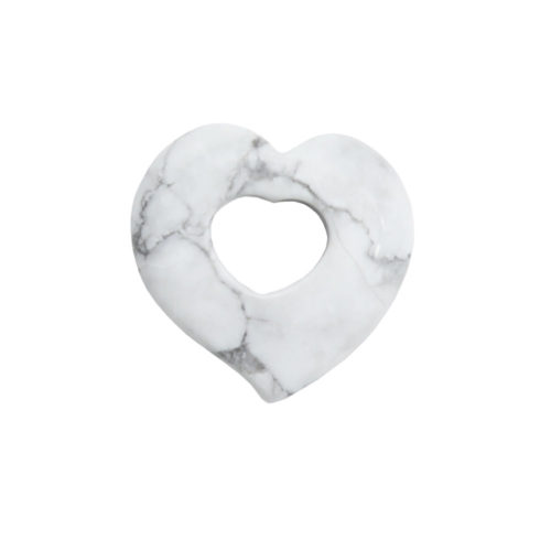 pendentif pi chinois ou donut howlite coeur