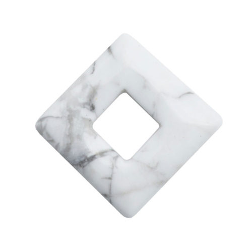 pendentif pi chinois ou donut magnésite carré