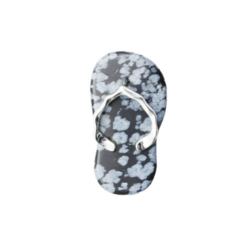 pendentif obsidienne neige plage