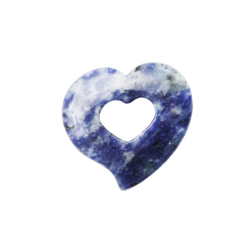 pendentif pi chinois ou donut sodalite coeur