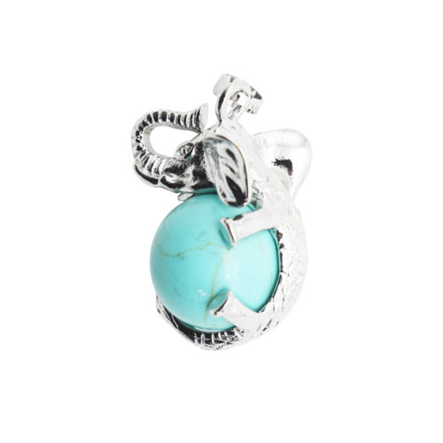 pendentif turquoise stabilisée elephant
