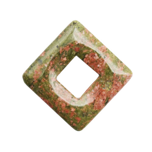 pi chinois ou donut unakite carré