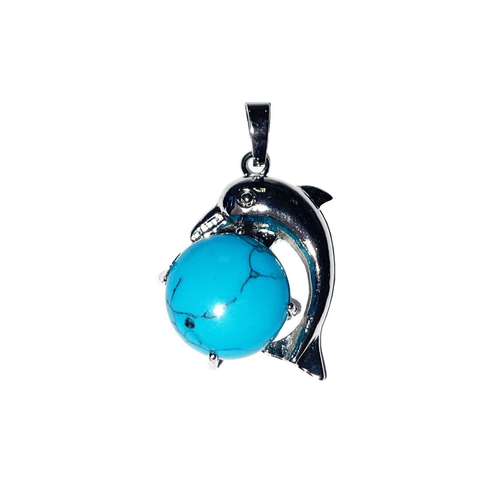 pendentif-howlite-bleue-dauphin-02 Pendentif Howlite Bleue Dauphin