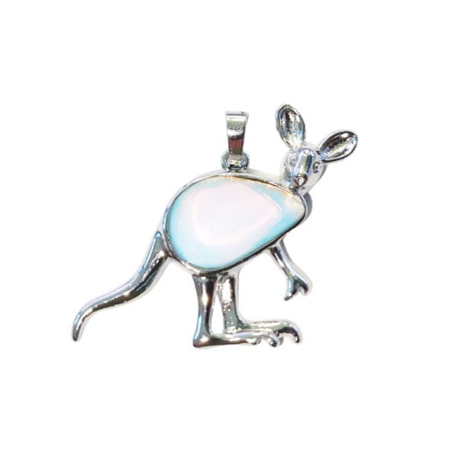 pendentif opale synthetique kangourou