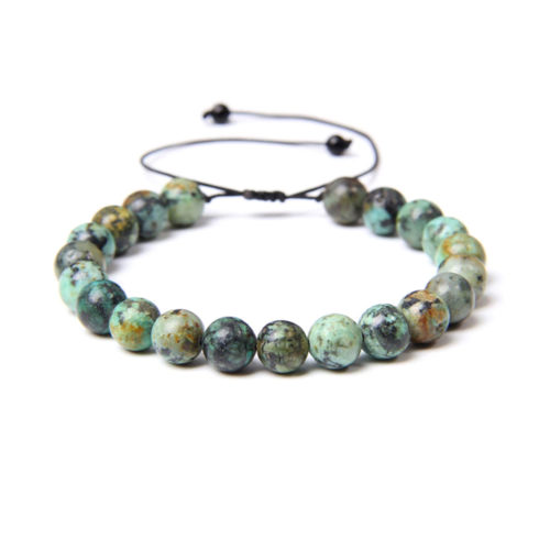 bracelet chrysocolle pierres boules