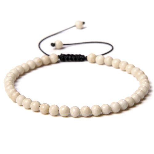 bracelet fossile blanc ajustable