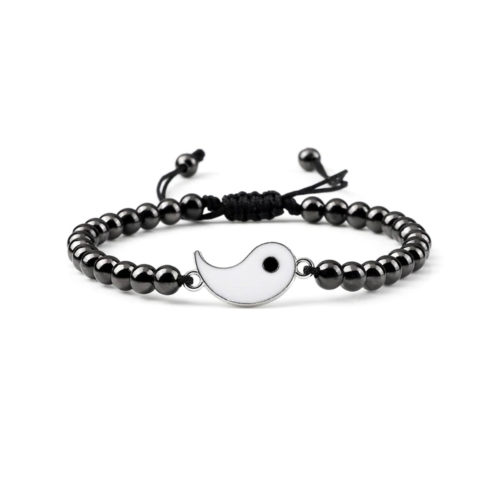 bracelet hématite yin ajustable-
