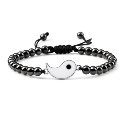 bracelet hématite yin ajustable