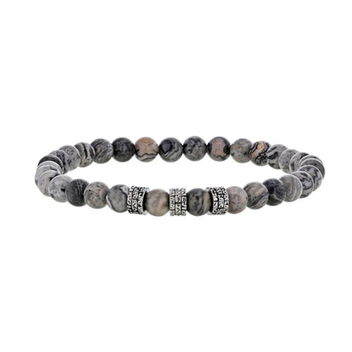 bracelet jaspe gris