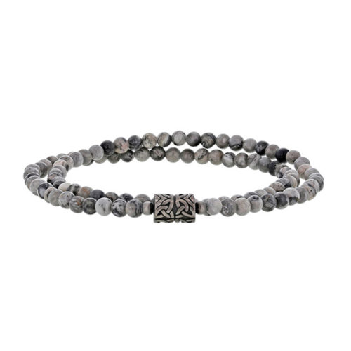 bracelet jaspe gris