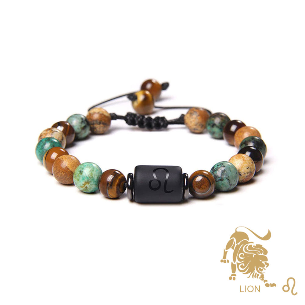 bracelet-lion-oeil-de-tigre-turquoise-jaspe-cordon-ajustable-01 bracelet lion cordon ajustable