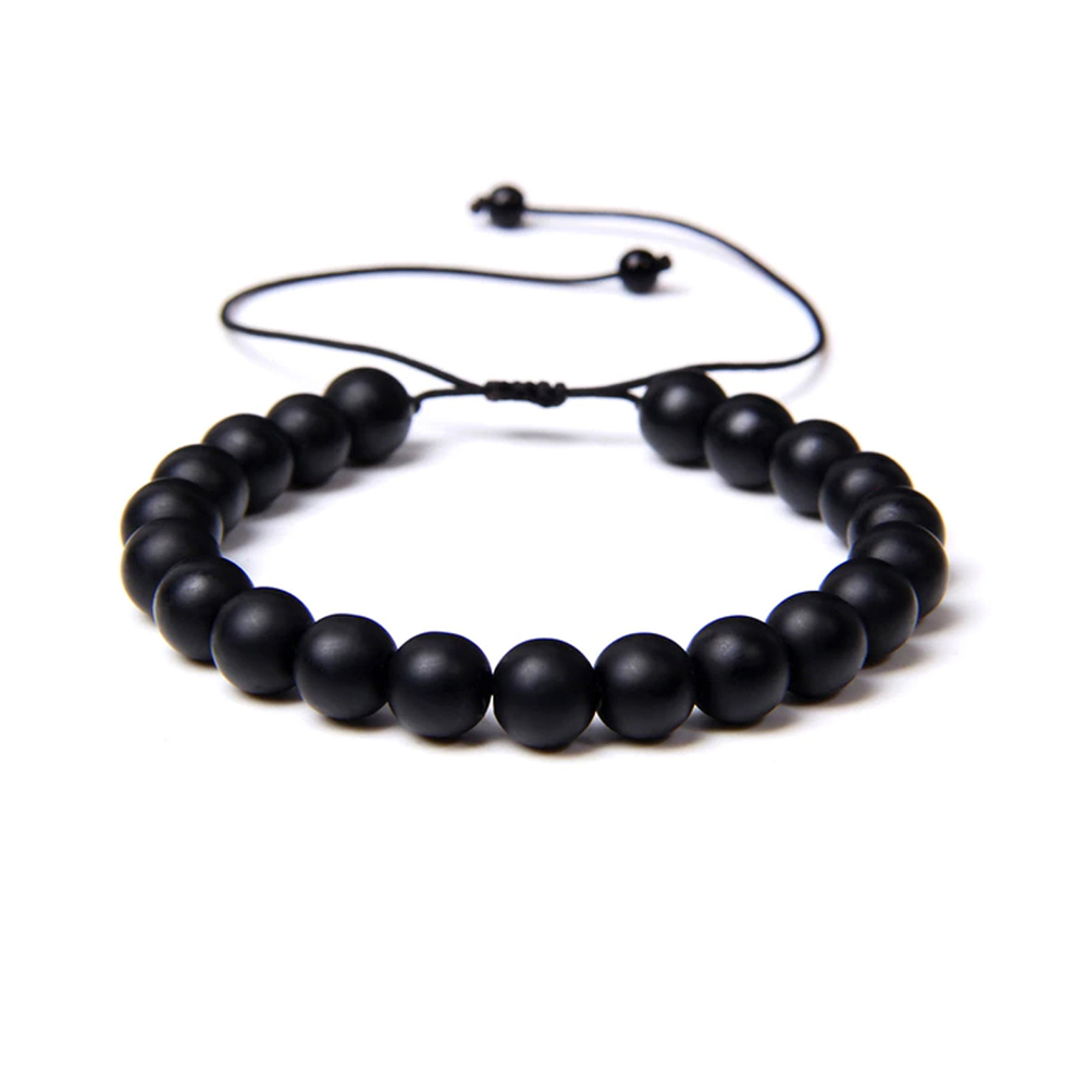 bracelet-onyx-mat-pierres-boules-8mm-cordon-ajustable-01 bracelet onyx mat