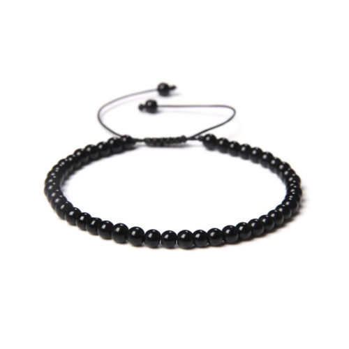bracelet onyx pierres boules