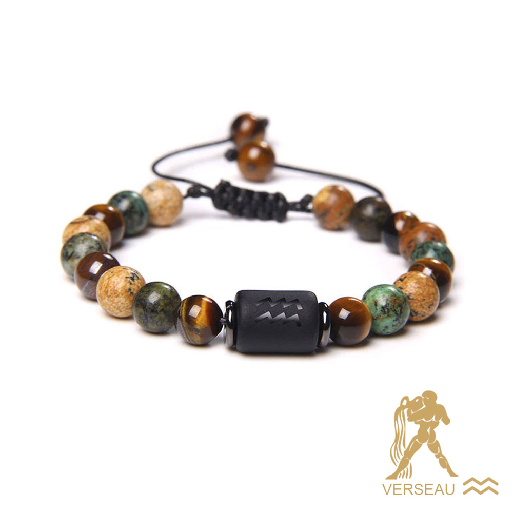 bracelet-verseau-oeil-de-tigre-turquoise-jaspe-cordon-ajustable-01 bracelet verseau cordon ajustable