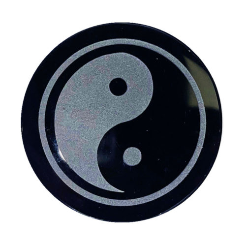 plaque obsidienne noire yin-yang