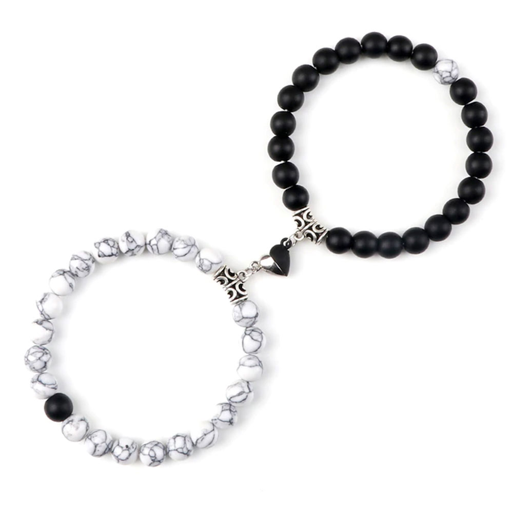 bracelets-de-couple-coeur-yin-yang-howlite-et-onyx-mat-19cm-01 bracelets howlite onyx mat