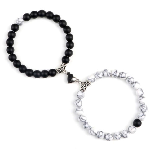 bracelets howlite onyx mat