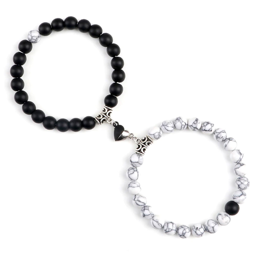 bracelets-de-couple-coeur-yin-yang-howlite-et-onyx-mat-19cm-02 bracelets howlite onyx mat