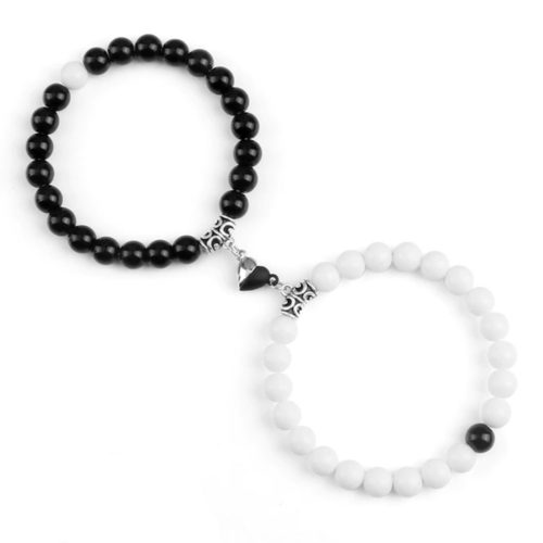 bracelets onyx blanc noir