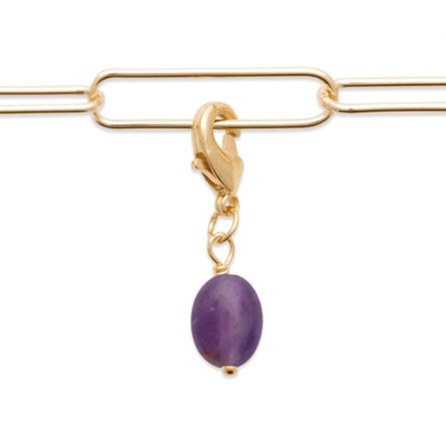 breloque améthyste plaqué