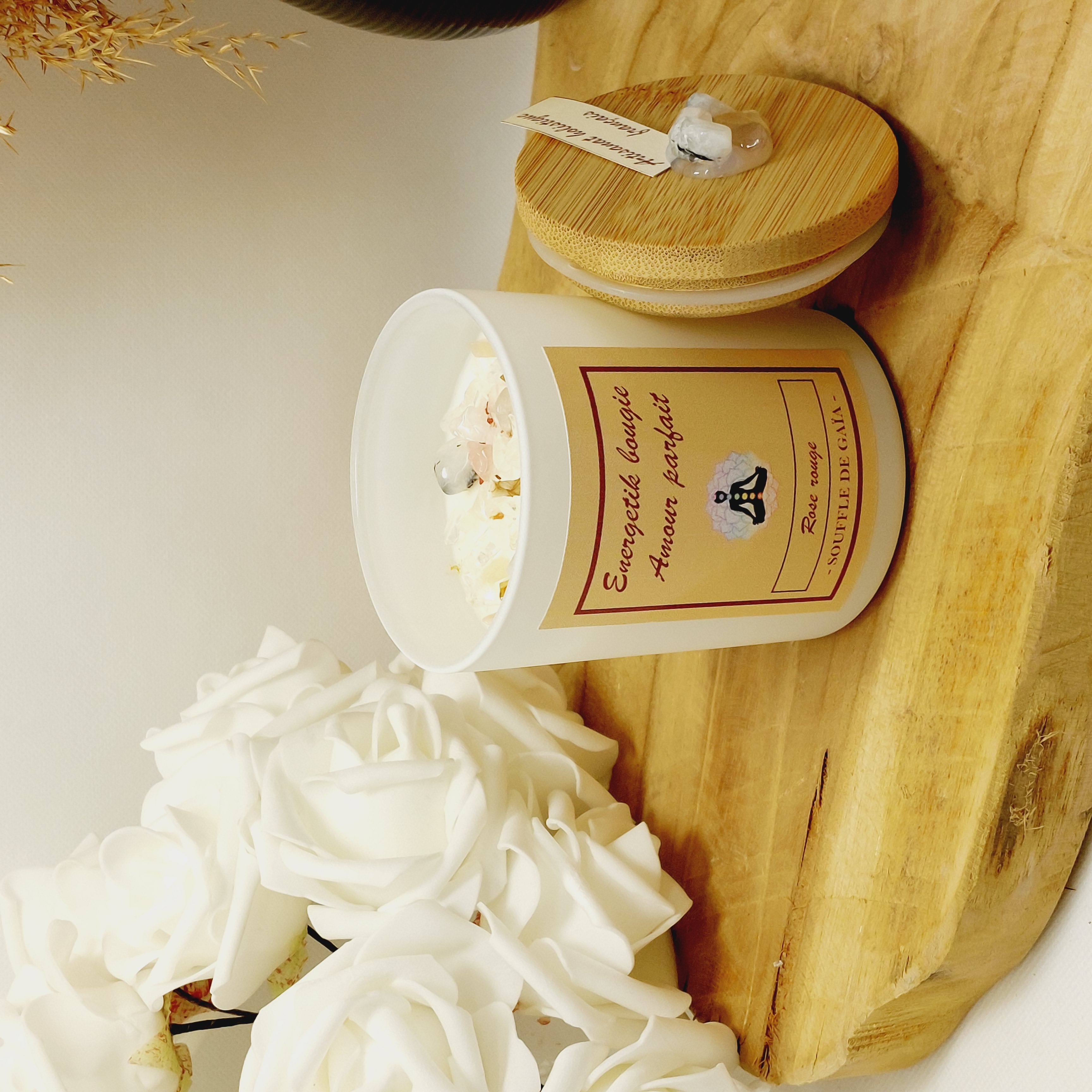Bougie lithothérapie amour parfait
