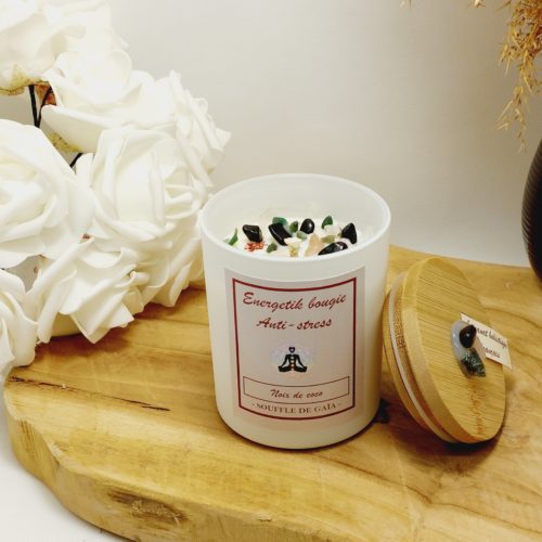 bougie anti stress lithothérapie